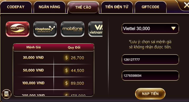 Hướng Dẫn 5 Cách Nạp Tiền Sunwin Chi Tiết Nhất 3 Nap Tien Qua The Cao Dien Thoai sunwin